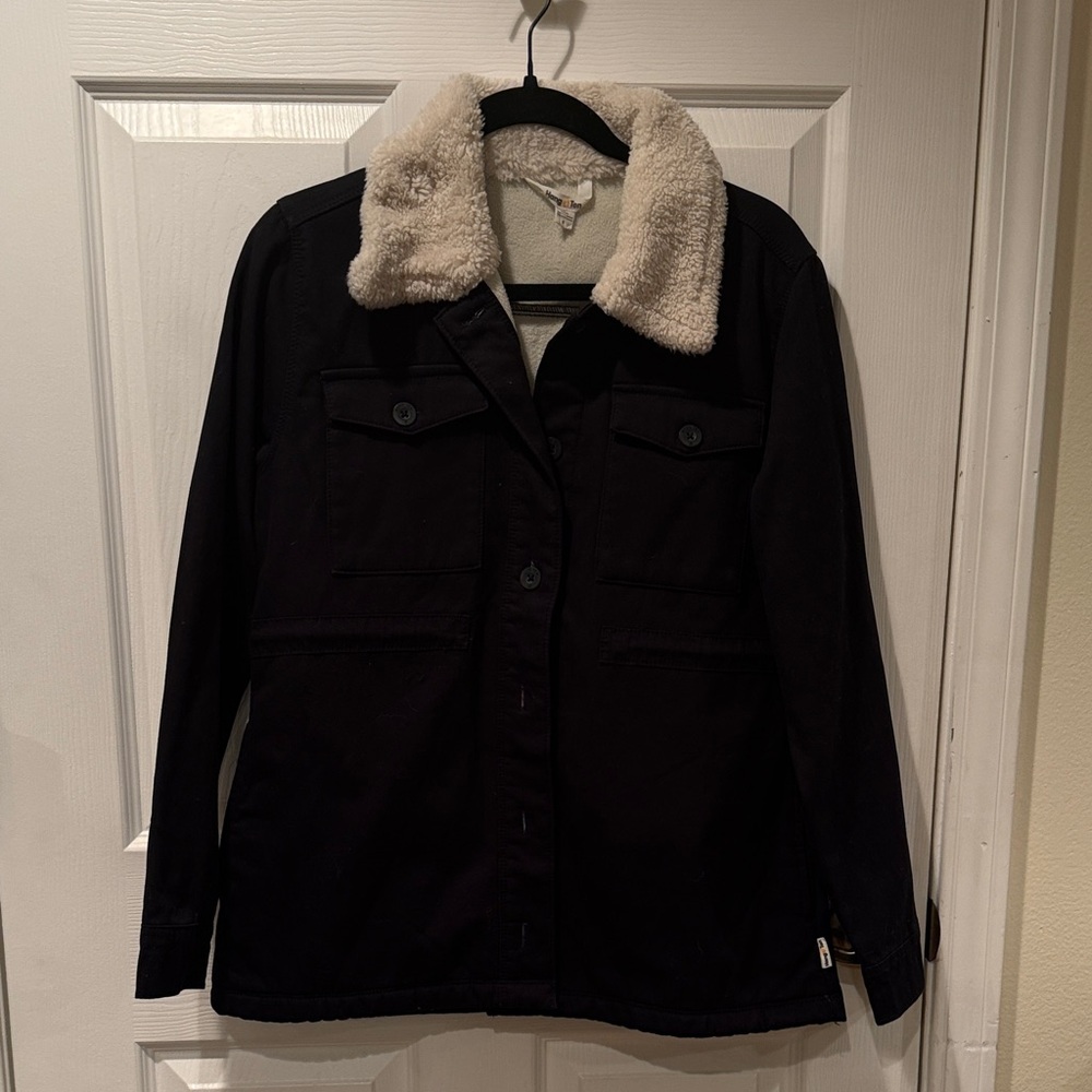 HANG TEN Fleece-lined Black Cotton Jacket